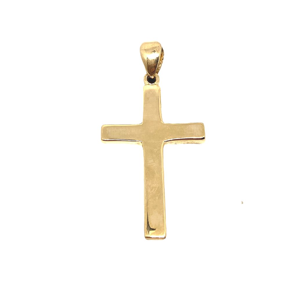 14KT Yellow Gold Plain Cross Pendant