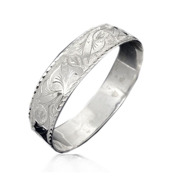 Sterling Silver Hawaiian Custom Made Bangle with Stingray of Hawaii Design