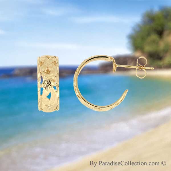 Gold Hawaiian Earrings
